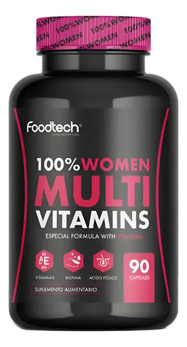Foodtech - 100% Women Multivitamins 90caps Sin Sabor