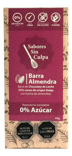 Sabores Sin Culpa Barra De Chocolate 40g Sin Gluten/azucar