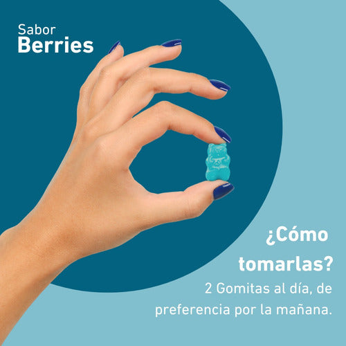 Gomitas Eterna Biotina + Multivitamínico (2 Meses) Sabor Berries