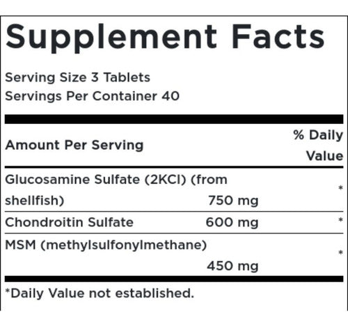 Swanson- Glucosamine Chondroitin & Msm 120tabletas