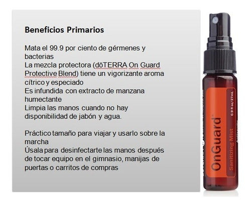 Doterra On Guard Sanitizing Mist (mezcla Desinfectante)  
