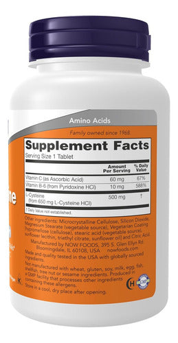 Now - L Cisteina 500mg 100tabletas