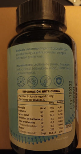 Ortomolecular- Glutatión Liposomal 100 Mg 60 Cápsulas