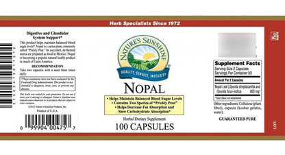 Natures Sunshine - Nopal (100 Caps)