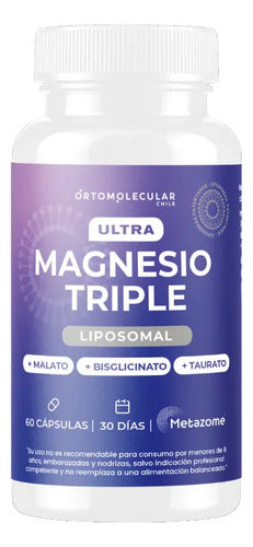 Ortomolecular- Ultra Magnesio Triple Liposomal 60 Capsulas