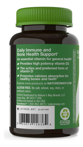 Natures Way - Vitamina D3 Max 5000ui 240 Capsulas N/a