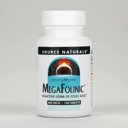 Source Naturals - Megafolinic 800 Mcg 120 Tabletas Sin Sabor