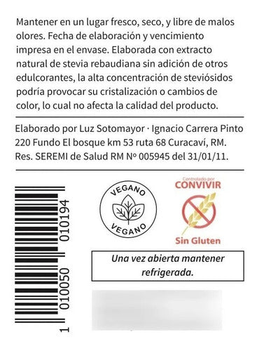 Apícola Del Alba- Stevia Líquida 500 Mililitros Recarga