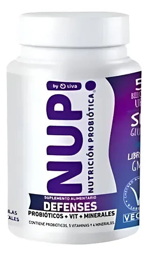 Nup- Probiotico Defensas + Vitaminas Y Minerales - 60 Capsulas