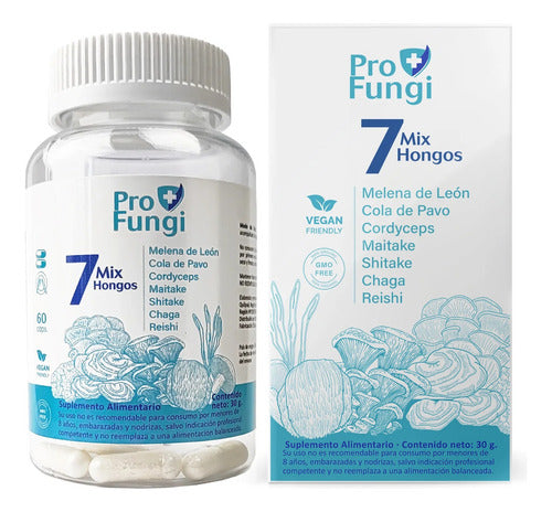 Bio Swiss - Pro Fungi, Mix 7 Hongos. 60 Cap. 