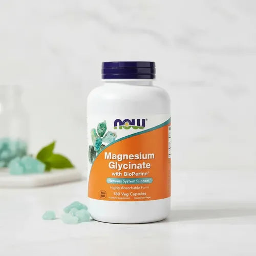 Now - Glicinato De Magnesio Con Bioperine 180 Cápsulas N/a