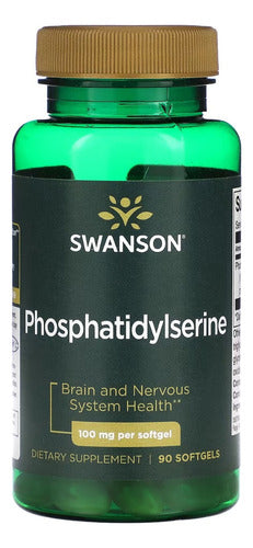 Fosfatidilserina 100mg Salud Sistema Nervioso Cerebro 90ca Sabor Swanson