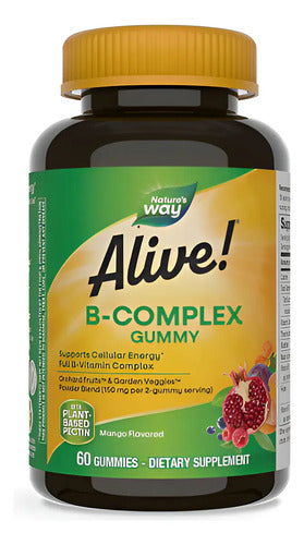 Natures Way Alive B-complex Complejo B Gomitas 60 Unidades Mango