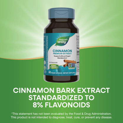 Natures Way - Extracto De Canela 60 Capsulas N/a