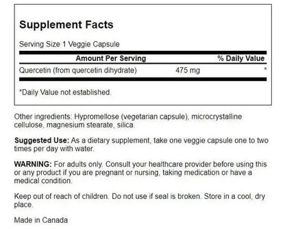 Swanson- Quercetina 475mg 60 Capsulas