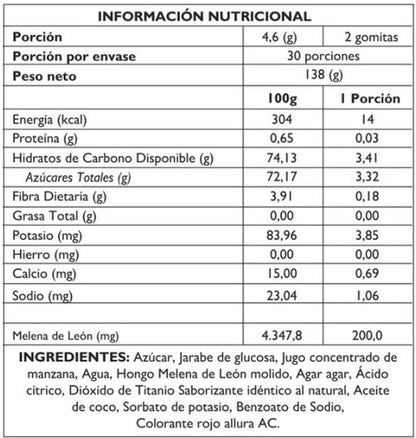 Newpharma - Melena De León Mushroom 138g 60 Gomitas