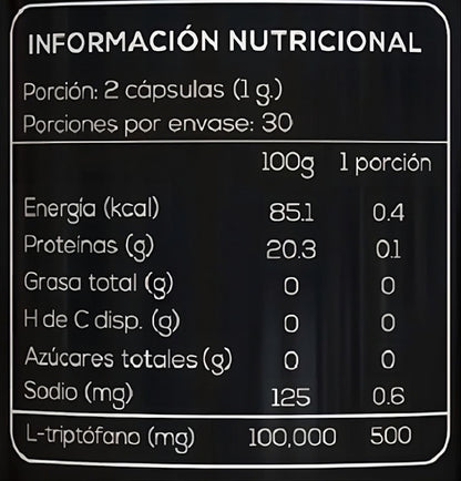 Extremo Sur- L-Triptófano 500 Miligramos 60 Cápsulas