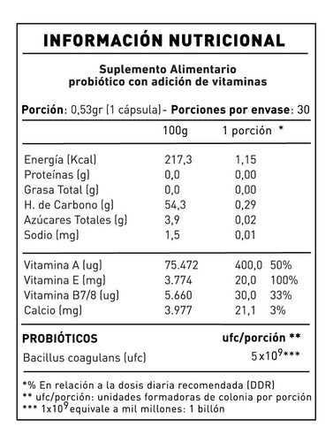 Nup!- Beauty Probioticos + Vitaminas  30 Capsulas