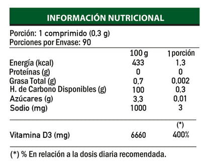 Vitamina D3 800 Ui X 90 Comprimidos