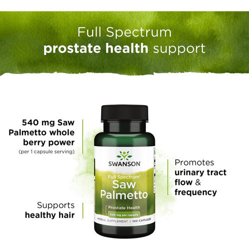 Swanson- Saw Palmetto / 540mg / 100 Capsulas
