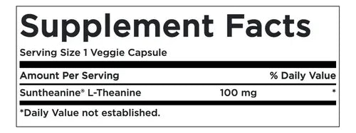 L Teanina Swanson 100mg Antistress Calma Y Bienestar Mental Original