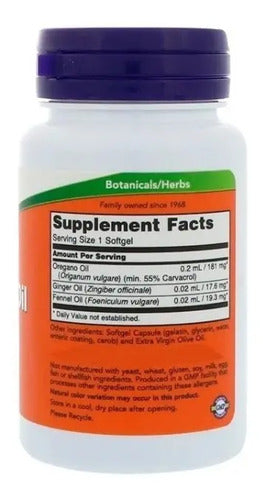 Now - Aceite De Oregano 90 Capsulas Orégano