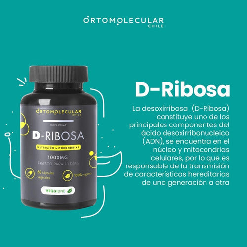 Ortomolecular- D-ribosa (fatiga Crónica, + Energía)  60 Capsulas