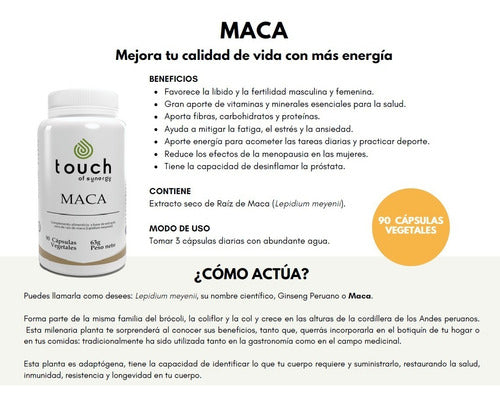 Touch Of Synergy- Maca 900mg 90 Capsulas