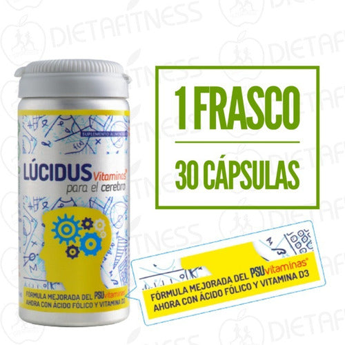 Lucidus Vitaminas Para El Cerebro 1 Frasco Sabor No Aplica