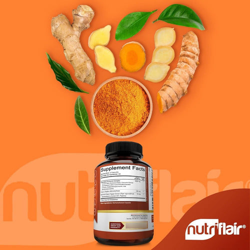 Turmeric Curcumin Ginger 2250mg (180 Cápsulas) Sin Sabor