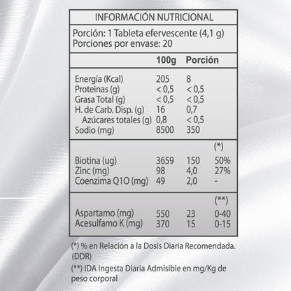 German Energy- Vitamina Biotina Zinc+ Q10 Efervescentes