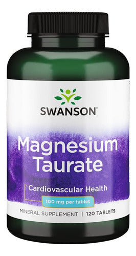 Swanson - Taurato De Magnesio 120 Tab Magnesio Y Taurina
