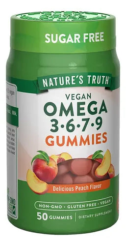 Gomitas Veganas Omega 3 6 7 9 360mg Durazno 50 Unidades Nature's Truth