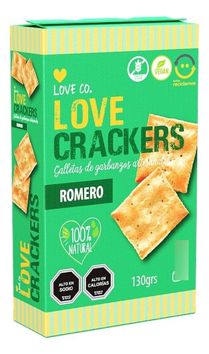 Love Co - Galletas De Garvanzos Crackers - Romero 130gr