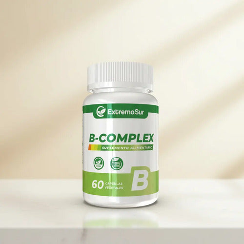B Complex B1 B2 B3 B5 B6 B9 B12 Biotina 60 Capsulas Sabor Neutro