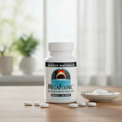 Source Naturals - Megafolinic 800 Mcg 120 Tabletas Sin Sabor
