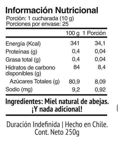 Abeja Dorada - Miel Pura Premium -bosques 250g
