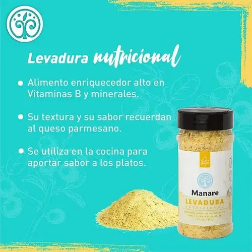 Manare- Levadura Nutricional En Copos 100 gramos