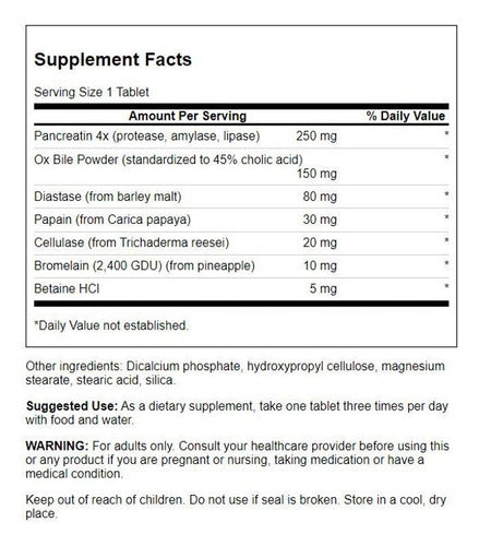 Swanson- Enzimas Digestivas 280mg 90capsulas