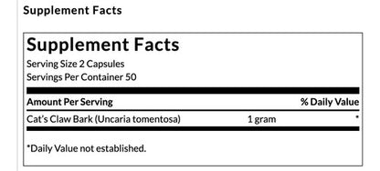Swanson - Full Spectrum Uña De Gato 500mg 100caps