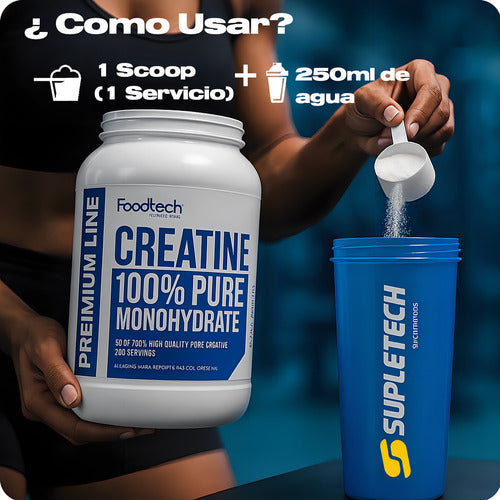 Foodtech - Creatina Monohidratada 1kg Sin Sabor