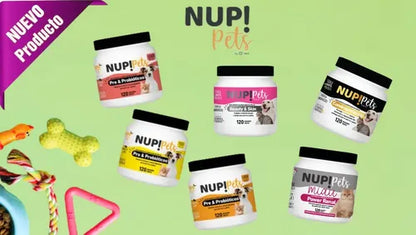 Nup! Pets- Suplemento Pre & Probióticos perro y gato Sabor a Carne 120gramos