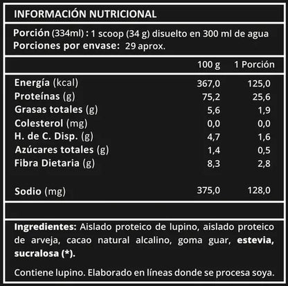 Proteico - Lupine Proteína Cacao Tarro 1 Kg Cacao