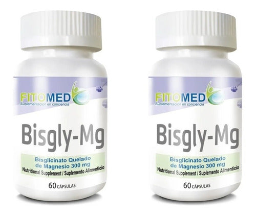 Fitomed- Bisgly Mg -  Magnesio 60 Cápsulas X2 Unidades