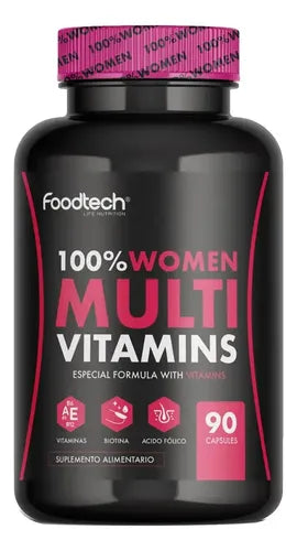 Foodtech - 100% Women Multivitamins 90caps Sin Sabor