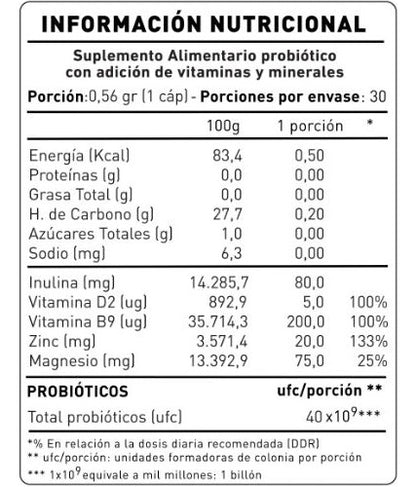 Nup!- Pylori Off 60 Billones + Vitminas + Minerales 30 Capsulas