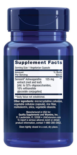 Life Extension Ashwagandha Optimizada Patentada 60 Cáps