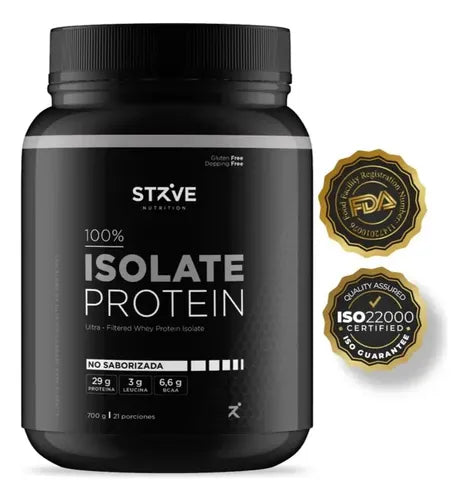 Strive - Proteína Aislada X 700g (solo 2 Ingredientes) Sin Sabor