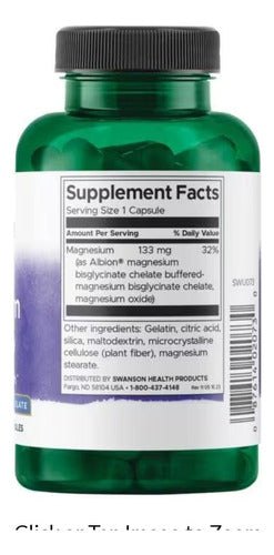  Swanson - Magnesio Glicinato  133 Mg, 90 Cap