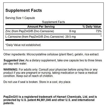 Swanson- Zinc Carnosine 60caps